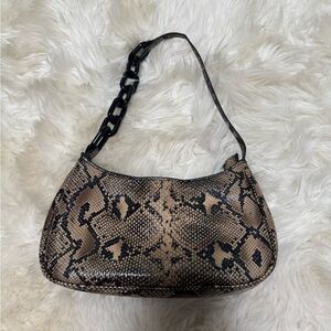 Studio 33 Faux Snake Print Shoulder Bag
